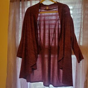 Studio Works Maroon Draped Poncho